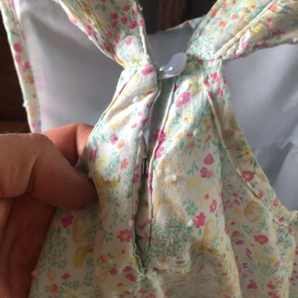 Shabby Chic white floral easter dress in size 6